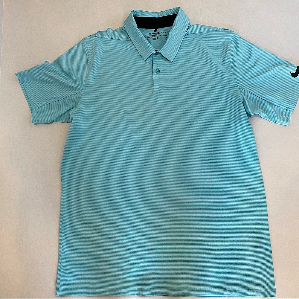 Nike Golf Dri Fit Standard Fit Men’s Large Blue Polo Shirt Classic Design